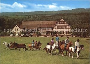 Bild des Verkufers fr Postkarte Carte Postale Rdesheim Rhein Landgut Ebental Reiten und Fahren zum Verkauf von Versandhandel Boeger