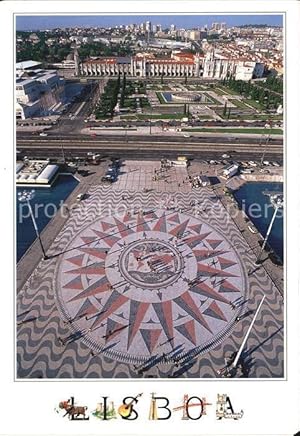 Seller image for Postkarte Carte Postale Lisboa Rosa dos Ventos Praca do Imperio Mosteiro dos Jeronimos for sale by Versandhandel Boeger