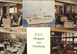 Postkarte Carte Postale Schiffe Wappen von Hamburg