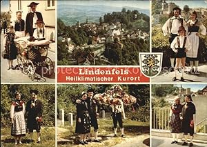 Postkarte Carte Postale Lindenfels Odenwald Panorama Odenwälder Trachten