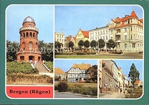 Bild des Verkufers fr Postkarte Carte Postale Bergen Rgen Ernst Moritz Arndt Turm Karl Marx Platz Marktstrasse zum Verkauf von Versandhandel Boeger