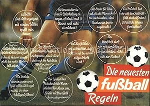 Postkarte Carte Postale Fussball Fussball-Regeln Humor