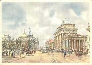 Bild des Verkufers fr Postkarte Carte Postale Knstlerkarte Wolfgang Tritt Berlin Brandenburger Tor zum Verkauf von Versandhandel Boeger