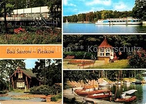 Image du vendeur pour Postkarte Carte Postale Bad Saarow-Pieskow Strandgaststtte Maxim Gorki Gedenksttte Dampfer Anlegestelle Solquelle Jachthafen Fontane Park mis en vente par Versandhandel Boeger