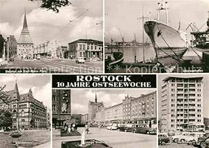 Postkarte Carte Postale Rostock Mecklenburg-Vorpommern 10 Jahre Ostseewoche Steintor Karl Marx Pl...