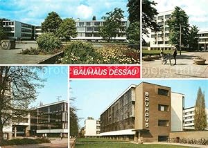 Postkarte Carte Postale Dessau-Rosslau Bauhaus Platz Atelierhaus Brücke Werkstattgebäude