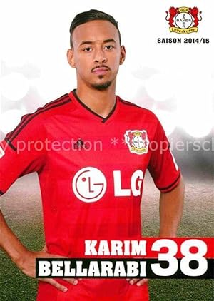 Bild des Verkufers fr Postkarte Carte Postale Fussball Bayer Leverkusen Karim Bellarabi zum Verkauf von Versandhandel Boeger