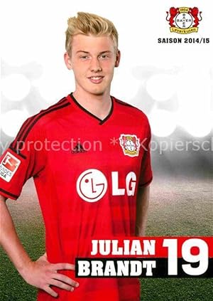 Postkarte Carte Postale Fussball Bayer Leverkusen Julian Brandt