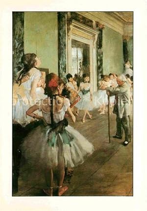 Bild des Verkufers fr Postkarte Carte Postale Knstlerkarte Edgar Degas Die Tanzklasse 1874 Impressionismus zum Verkauf von Versandhandel Boeger