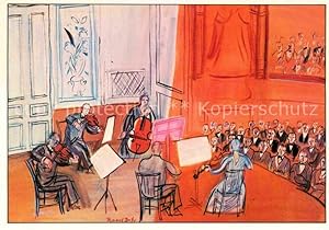 Bild des Verkufers fr Postkarte Carte Postale Knstlerkarte Raoul Dufy Konzert in orange 1948 Pariser Schule zum Verkauf von Versandhandel Boeger