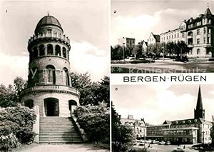 Bild des Verkufers fr Postkarte Carte Postale Bergen Rgen Ernst-Moritz-Arndt Turm Karl Marx Platz Ratskeller zum Verkauf von Versandhandel Boeger