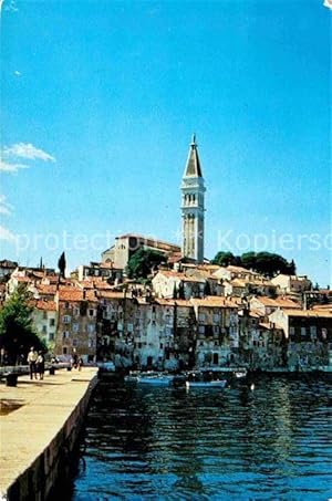 Bild des Verkufers fr Postkarte Carte Postale Rovinj Istrien Huser am Meer Hafen zum Verkauf von Versandhandel Boeger