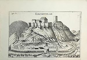 KIRCHSCHLAG IN DER BUCKLIGEN WELT /BURG KIRCHSCHLAG heute Ruine aus: Vischer, Georg Matthäus: Top...