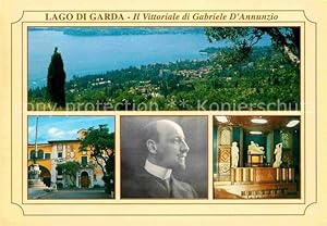 Seller image for Postkarte Carte Postale Gardone Riviera Lago di Garda Il Vittoriale di Gabriele D'Annunzio Villa Portrait Panorama Gardasee for sale by Versandhandel Boeger