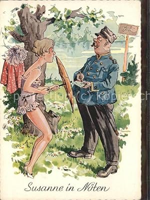 Bild des Verkufers fr Postkarte Carte Postale Frauen Polizist Regenschirm Kleidung zum Verkauf von Versandhandel Boeger