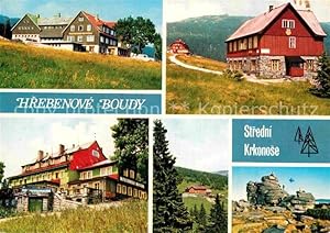 Postkarte Carte Postale Krkonose Hrebenove Boudy