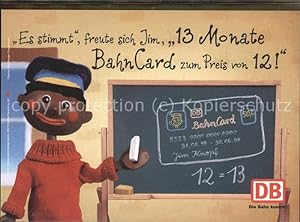 Postkarte Carte Postale Eisenbahn Deutsche Bahn Werbung Jim Knopf