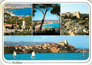 Postkarte Carte Postale Antibes Alpes Maritimes Panorama Küste Festung Stadtmauer Segeln Collecti...