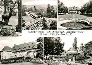 Postkarte Carte Postale Saalfeld Saale Diabetiker Sanatorium Bergfried