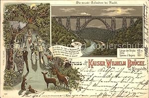 Postkarte Carte Postale Müngsten Kaiser-Wilhelm-Brücke