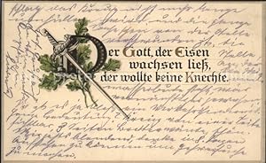 Bild des Verkufers fr Postkarte Carte Postale Politik Propaganda Gott Eisen Wappen Knechte zum Verkauf von Versandhandel Boeger