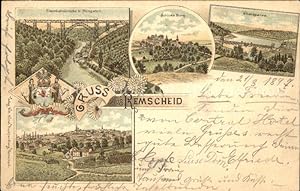 Postkarte Carte Postale Remscheid Thalsperre u.Eisenbahnbrücke