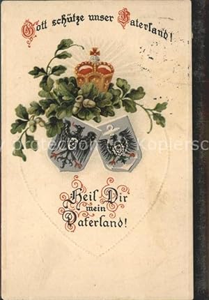 Postkarte Carte Postale Wappen Gott schütze unser Vaterland Krone