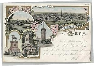 Postkarte Carte Postale Gera Liebe-Denkmal Ferber-Turm Schloss Osterstein x