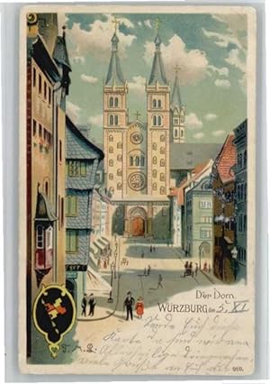 Postkarte Carte Postale Würzburg Dom x
