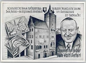 Postkarte Carte Postale Würzburg Ratskeller Vaitl Peter *