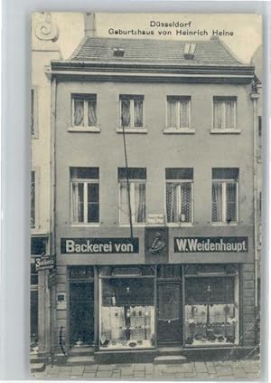 Imagen del vendedor de Postkarte Carte Postale Dsseldorf Geburtshaus von Heinrich Heine Bckerei Weidenhaupt x a la venta por Versandhandel Boeger