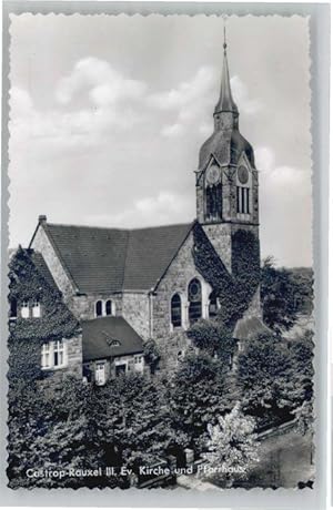 Postkarte Carte Postale Castrop-Rauxel Kirche Pfarrhaus *