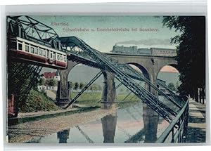 Postkarte Carte Postale Elberfeld Schwebebahn Eisenbahnbrücke Sonnborn x