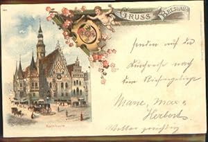 Postkarte Carte Postale 40019987 Breslau Niederschlesien Breslau Rathaus x 1898