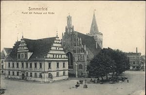 Postkarte Carte Postale 30024873 Sommerfeld Lubsko Markt Rathaus Kirche Sommerfeld Lubsko