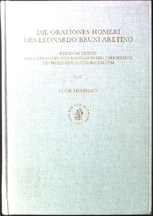 Bild des Verkufers fr Die orationes Homeri des Leonardo Bruni Aretino. Supplementum ; 126 zum Verkauf von books4less (Versandantiquariat Petra Gros GmbH & Co. KG)