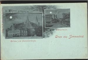 Postkarte Carte Postale 40269952 Sommerfeld Lubsko Rathaus Kirche Breitestrasse x 1898 Sommerfeld...