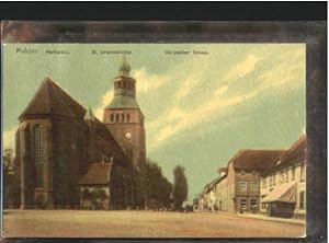 Postkarte Carte Postale 40276585 Malchin Demmin Marktplatz Kirche Wargentiner Strasse x 1910 Malchin