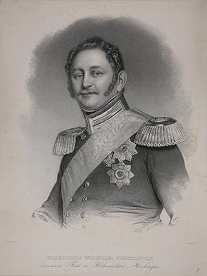 Bild des Verkufers fr Portrait. Halbfigur in Uniform. Lithographie von J. Fertig nach Stieler. zum Verkauf von Antiquariat  Braun