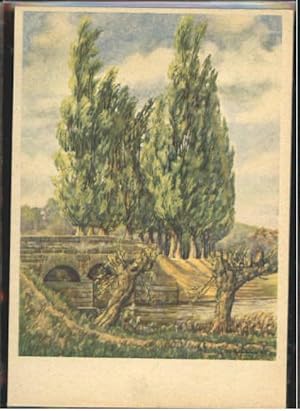 Bild des Verkufers fr Postkarte Carte Postale 40282968 Ditfurt Kuenstlerkarte M. Schewe Pappelallee o 1945 Ditfurt zum Verkauf von Versandhandel Boeger