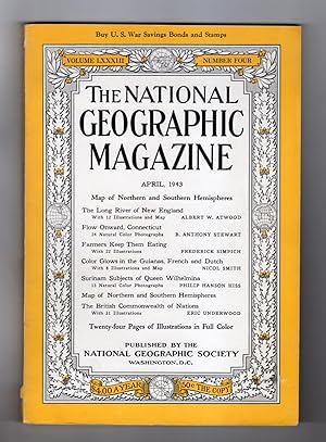 National Geographic Magazine - April, 1943. With Supplemental Map, 'Northern and Southern Hemisph...