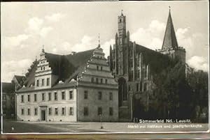 Postkarte Carte Postale 10373867 Sommerfeld Lubsko Markt Rathaus Kirche x 1932 Sommerfeld Lubsko