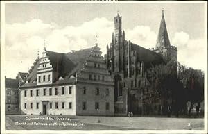 Postkarte Carte Postale 10373861 Sommerfeld Lubsko Markt Rathaus Kirche Feldpost x 1944 Sommerfel...