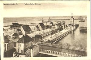 Postkarte Carte Postale 40423780 Wesermuende Wesermuende Schleuse Bremerhaven
