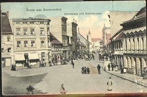 Postkarte Carte Postale 40490621 Sommerfeld Lubsko Marktplatz Breitestrasse x 1910 Sommerfeld Lubsko