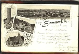 Postkarte Carte Postale 40490615 Sommerfeld Lubsko Turm Marktplatz Rathaus Kirche x 1901 Sommerfe...