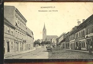 Postkarte Carte Postale 40490610 Sommerfeld Lubsko Nikolaiplatz Kirche x 1911 Sommerfeld Lubsko