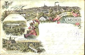 Postkarte Carte Postale 40493952 Remscheid Remscheid Talsperre Bruecke Schloss Kueppelstein x 189...