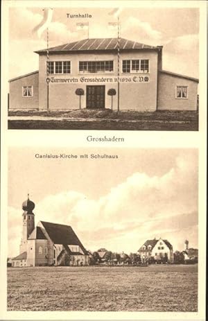 Postkarte Carte Postale 40530824 Grosshadern Canisius-Kirche Schulhaus Turnhalle o 1920 Muenchen