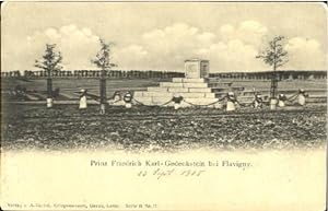Postkarte Carte Postale 10584537 Flavigny Marne Gedenkstein Prinz Friedrich Karl o 1905 Flavigny